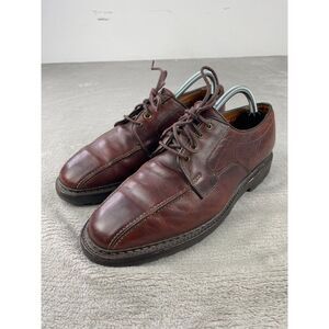 Allen‎ Edmonds Mapleton Oxford Shoes Men 8D Brown Leather Lace-Ups
